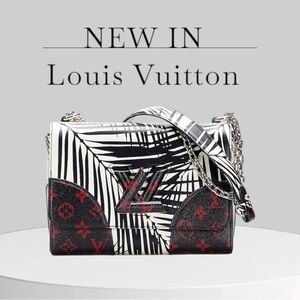 LOUIS VUITTON  Monogram Infrarouge Palm Twist Shoulder Bag MM Black White